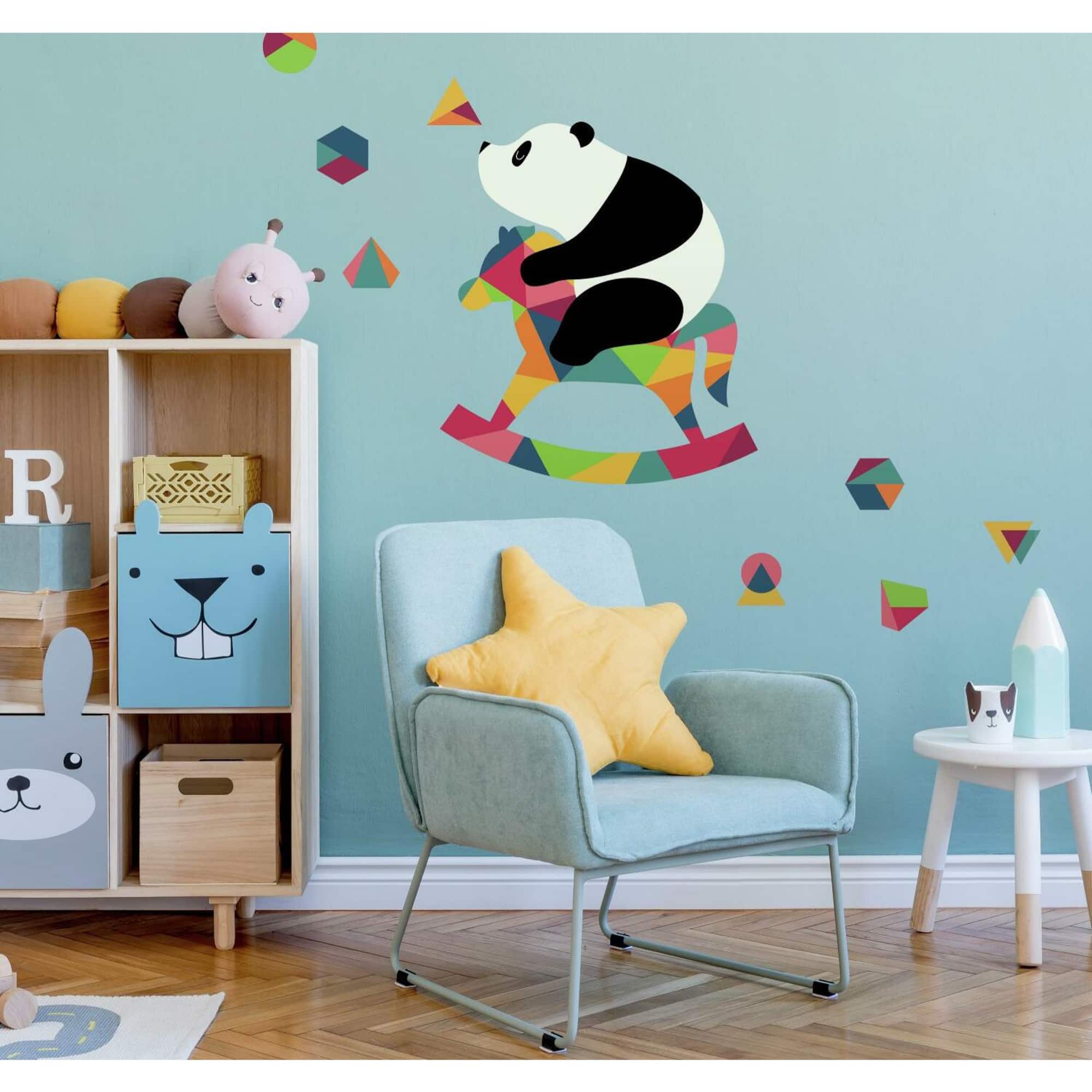 RoomMates Andy Westface Panda Nursery Peel & Stick Giant Wall Decals